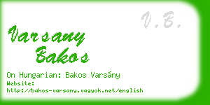 varsany bakos business card
