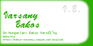 varsany bakos business card